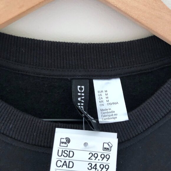 NWT H&M Button Detail Sweatshirt - Picture 3 of 5